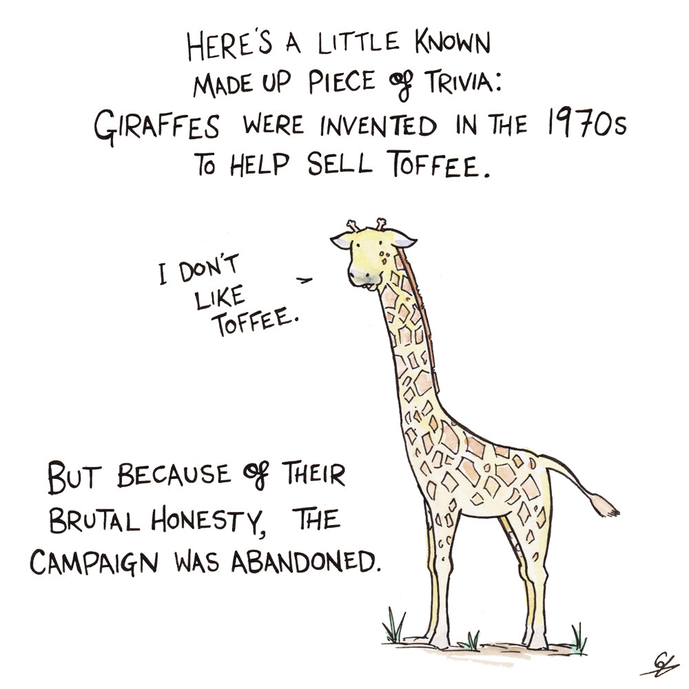 Giraffes don't like Toffee