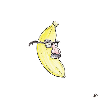 A Banana wearing those glasses with the fake nose and moustache attached.