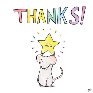 A Mouse holding up a star - Thanks!