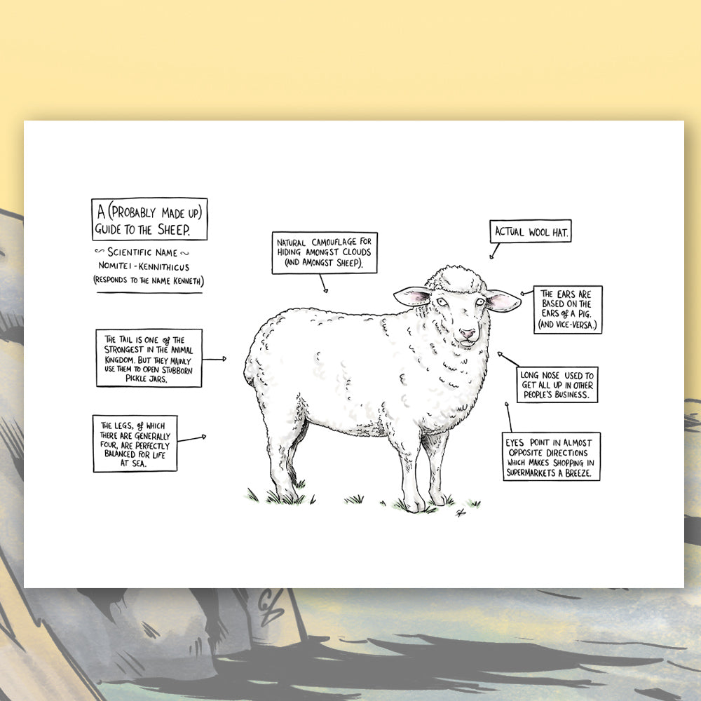 Guide To The Sheep - A3 Print